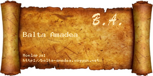Balta Amadea névjegykártya